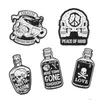 Cartoon Accessories Punk Skeleton Enamel Pins Custom Black White Skl Potions Brooches Lapel Badges Cool Gothic Jewelry Gift For Frie Dhnug