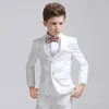 Abiti per bambini ragazzi bianchi blazer gilet pantaloni 3pcs set bambini battesimo per matrimoni da ballo per bambino abito elegante costume da festa adolescente 230424