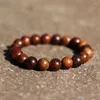 Bracelet Antique en perles de bois de 10mm, fait à la main, brassard pour hommes, bouddha, pour poignet, Yoga, méditation, bijoux pour hommes