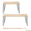 Meubles de salon Nouvelle table basse en métal Bureau Jambes en épingle à cheveux 16 Ensemble de 4 Barre de fer solide avec vis Livraison directe Maison Jardin Dhkki