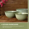 Bowls Retro Enamel Bowl 20Cm Basin Soup Noodle Plate Salad Mixing Kitchen Enamelware Vegetables