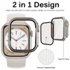 Feste PC-Abdeckung für Apple Watch-Gehäuse 45 mm, 44 mm, 42 mm, Glasoptik, Upgrade Ultra 2, iWatch-Serie 9, 8, 7 SE, SE2, 6, 5, 4, Zubehör