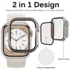 Apple Watch Case 45mm 44mm 42mm 유리 외관 업그레이드 Ultra 2 Iwatch 시리즈 9 8 7 SE SE2 6 5 4 액세서리