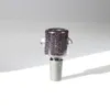 1Dozenglasrutsche Schüssel 14mm schwarzes männliches Gelenk zum Rauchen von Bong Shining Material