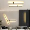 Lampa ścienna nowoczesna LED długa minimalizm wiszące światła proste nordyckie salon lekka sypialnia nocna kinkiet