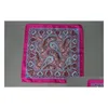 Zakdoek 34 X Cm Heren Paisley Bloem Dot Pochet Casual Zakdoeken Voor Pak Groot Formaat Drop Levering Huis Tuin Textiel Dhezp Dhsrn