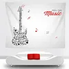 Novelty Art Musica Note Mönster Tapestry Hängande väggfiltar Lätt polyester Fabric Wall Decor Home for Music Lover 21031251J