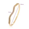 Bangle MxGxFam Zricon Bracciale per donna Gioielli di moda Placcato oro 18 K Nessuna allergia cutanea Senza nichel