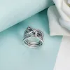 Ruban étincelant et bague nœud pour Pandora véritable argent sterling femmes bagues de mariage ensemble bijoux petite amie cadeau bague de luxe avec boîte d'origine