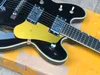 Black Falcon Jazz Electric Guitar G 6120 Thin Semi Hollow Body Rosewood Fingerboard Chrome Hardware Double F Holes Bigs Tremolo Bridge Can be Customised