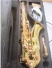 جديد التينور ساكسفون STS-802 BB Gold Brass B Flat Sax Tenor الموسيقية الموسيقية مع Caseptice