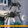 Nowe pająki Halloween Dekoracja na zewnątrz Indoor 2023 Fałszywe pająki Straszne dekoracje Halloweenowe pająki na paroterię nawiedzoną imprezę