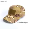 S HATS moda dzieci kamuflaż hiphopowy amerykańska armia baseballowa czapka chłopca dziewczyna gorras dżinsowa gwiazda snapback casquette sport na świeżym powietrzu p230424