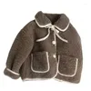 Giacche Cappotto invernale per neonata Giacca dolcevita in lana di agnello Primavera e autunno Bambino per bambini Caldo come pecora