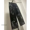 2023 New Designer Womens Jeans Graffiti High Waist Loose Casual Black Straight Denim Pants Fashion Streetwear Thekhoi-12 Cxg984 276 dfashion98