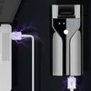 Accendini alla moda con rilevamento del tocco Accendino USB elettrico da esterno Antivento in metallo Pulse Plasma Doppio arco Display di potenza Regalo senza fiamma