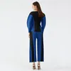 Pantalones de dos piezas para mujer Miyake plisado murciélago de manga larga top mujeres 2023 primavera conjuntos de moda coreana pierna ancha diseñador ropa elegante