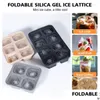 Bakvormen Bakmods 4/6/8 Grid Ice Tray Mold Box Herbruikbare Sile Cube met verwijderbaar deksel Diy Drop Delivery Home Garden Kitchen, Di Dhwik