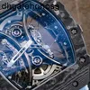 Richardmill Watch İsviçre Mekanik Saatleri Richar Miller Mens Serisi RM 5301 Polo Sınırlı Miktar Tourbillon Full Hollow 44.50 X 49.94 Manuel