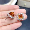 Cluster Rings 4pcs/Set Occidental Topaz Earrings Ring Set 925 Sterling Necklack For Women Wedding Engagement Fine Jewelry