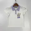 23SS Kindersets Rockset Kinder Designerkleidung Mädchen Spleißen Revers Stickerei Poloshirt Kurzarm Faltenrock Anzug Hochwertige Babykleidung