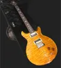 Benutzerdefinierte Santana ll Santana Yellow Quilt Maple Top Gitarre Reed Smith 24 Bünde China Made PRS E-Gitarren