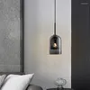 Hängslampor nordisk minimalistisk lampa modernt sovrum sovrum ljuskrona kök restaurang glas droppe för matsal