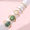 Cluster Ringe IPARAM Elegantes Smaragdweiß Man Made Set für Frauen Vintage Kristall Geometrischer Fingerring Modeschmuck 230424