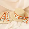 Basker söta rutiga pastoral stil ko silk france hårband lolita pannband klipp tillbehör strån hatt för barn gorras