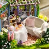 Arkitektur/DIY House Doll House Mini Diy Small Kit Production Room Princess Toys Home Bedroom Decoration With Furniture Wood Craf 231123