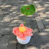 Fleurs décoratives Crochet tissé Lotus en pot plante artificielle bonsaï tricoté à la main cadeaux drôles pour chambre maison Table idées décor de fête des mères