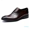 Zapatos de negocios formales de estilo vintage Oxfords para hombre Zapatos de vestir de boda para hombre de moda de estilo británico Pisos para hombre