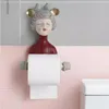 Suportes de papel higiênico moderno arco-nó bonito meninas resina estátua papel toalha titular toalete decoração do banheiro lavagem toalha rack de armazenamento decoração artesanato 231124