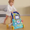 Giocattoli di intelligenza Baby Drag Walker con ruota Kawaii Elefante Giocattolo musicale Push Walking per attività multifunzione per bambini 0 12 mesi 231123