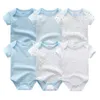 Clothing Sets 2023 Newest 6pcs lot Girl Clothe Boy Clothes Unicorn Baby Rompers Newborn Cotton