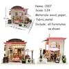 Arkitektur/DIY House Diy Doll House Miniature Dollhouse med möbler Trähus Miniaturas Toys for Children Year Christmas Gift C M 231123