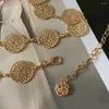 Belts Simple Gold Metal Summer Fashion Hollow Out Korean Style Belt Lady Waistband Dress Accessories Female Waist Chain