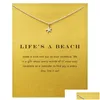 Pendant Necklaces Starfish Ocean Sea Life Necklace With Gift Card Star Pendant Necklaces Fashion Jewelry Drop Delivery Jewelry Necklac Dhqau