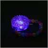 Party Favor Led Armband Light Up Bangle Flashing Acrylic Bead Glowing Wristband Kids Gift Toys Decoration Bar Concert Armband ZA2 DHFBO