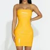 Urban Sexy Dresses Dresses For Women Club Sexig LaTex Leather Spaghetti Strap Tight Mini Party Bodycon Dress Wrap Hip Party Dresses Vestidos 231123