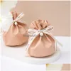 Present Wrap Gift Wrap 1 Creative Bag Pu Leather Packaging Box Candy Baby Shower Wedding Party Supplies Drop Delivery Home Garden Festive DH9PK