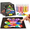 Partyspiele Handwerk Sandmalerei Kinder Farbige Jungen und Mädchen Baby Handgemachte Diy Produktion Schaben Kunst Set Spielzeug 231124