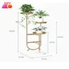 Vases Boutique Or Intérieur Moderne Coin Vase Jardin En Acier En Gros Pour La Conception De Rack En Fer Forgé Affichage En Métal Plante Pot Fleur Stand