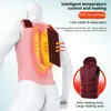 Coletes masculinos coletes de aquecimento de inverno homens mulheres aquecidas jaqueta inteligente grafeno térmico roupas térmicas encapuzadas mais tamanho m-7xl p8178