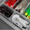 Fishing Hooks 21Pcs Set Mini Soft Lure Jig Head Hook Grub Worm Silicone Fish Baits Shrimp Bait Artificial Swimbait Sea Tackle 231123