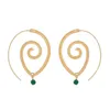 후프 Huggie Bohemian Vintage Hoop Earrings Spiral Circles Earring for Women Fashion Jewelry 드롭 배달 보석 귀걸이 DHIPR