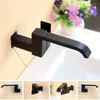 Bathroom Sink Faucets AFBC 2X Basin Faucet Wall Mounted Cold Water Bathtub Waterfall Spout Vessel Mop Pool Tap -Black