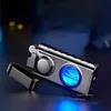 Lighters New double fire lighter transparent No Gas tank unusual blue flame inflatable direct spray windproof men's gadgets