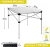 캠핑 테이블 알루미늄 접이식 테이블 롤업 경량 접이식 휴대용 테이블 캠프 55