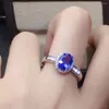 Кластерные кольца kjjeaxcmy fine jewelry natural tanzanite 925 стерлинговые серебряные женщины тест поддержки кольца Noble